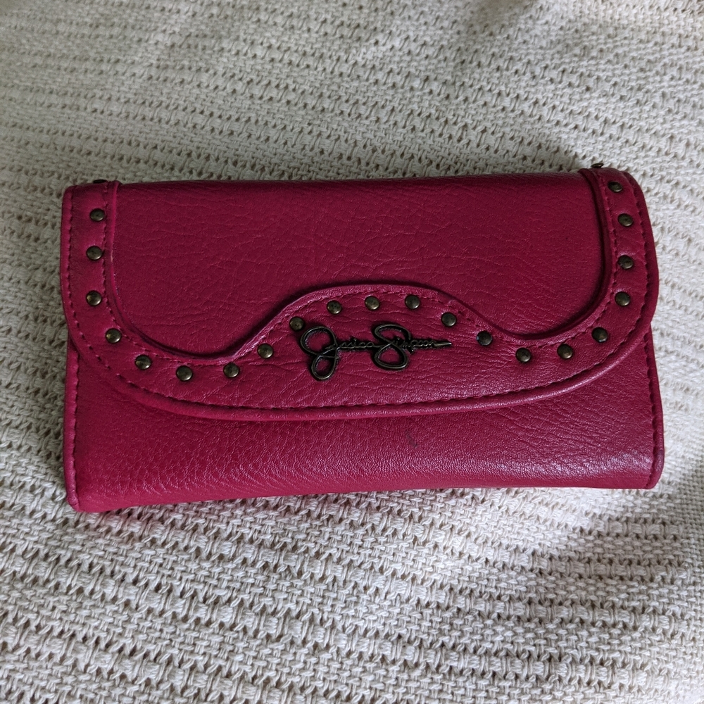Jessica Simpson Fuchsia leather wallet